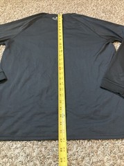 Under Armour Shirt Mens Medium Black MLBL Long Sleeve Heatgear Loose Adult Sport