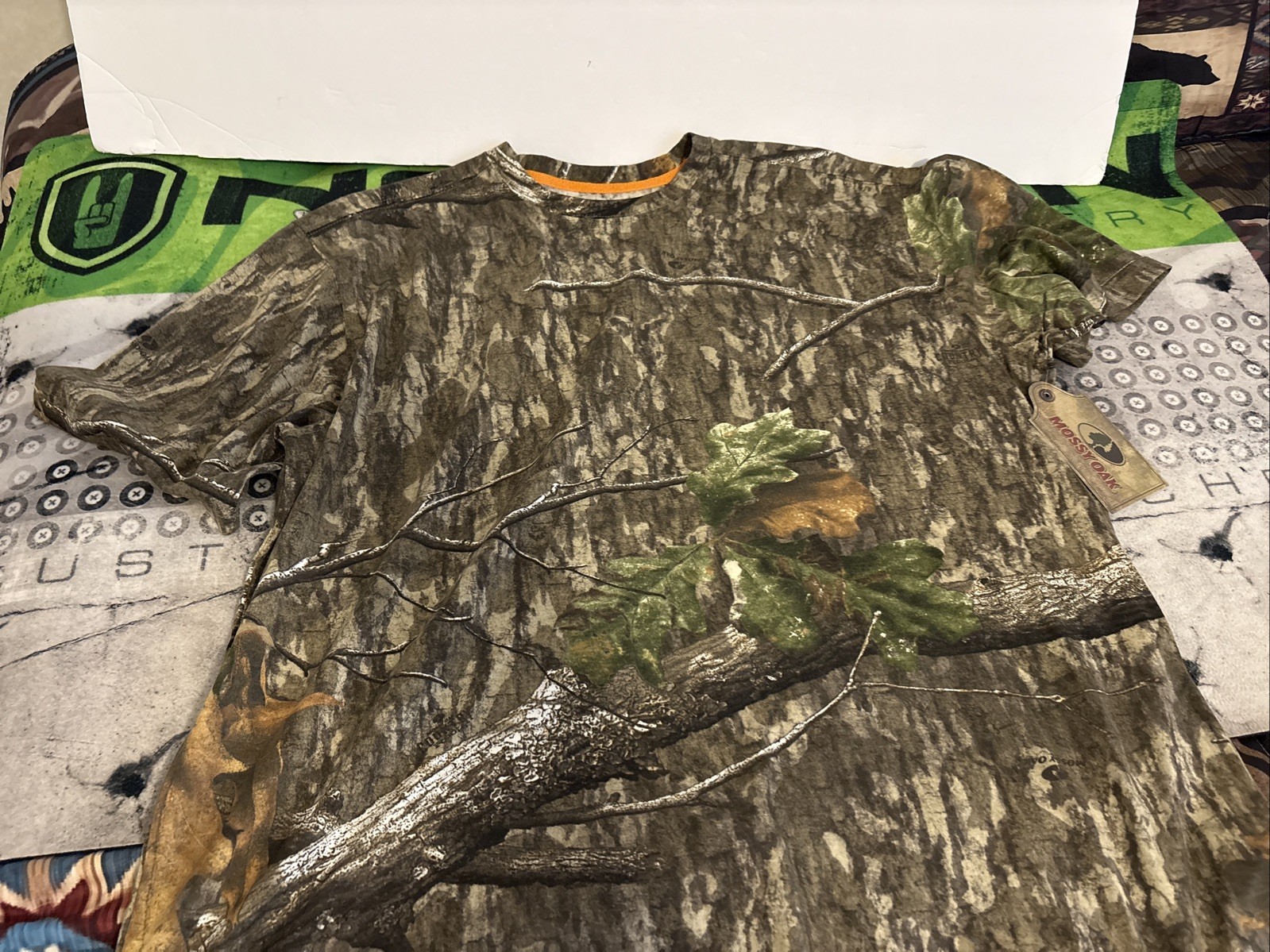 Mossy Oak Country Roots Camo T Shirt Short Sleeve Hunting Camouflage Size XL New