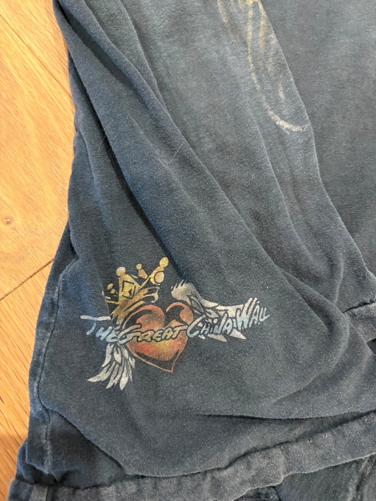 Vintage The Great China Wall Tattoo Long Sleeve RARE Large gallery