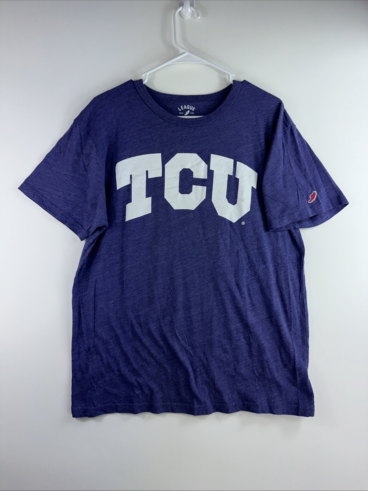 5333 The League TCU Horned Frogs Men’s Large Purple Poly Cotton Blend T-shirt gallery