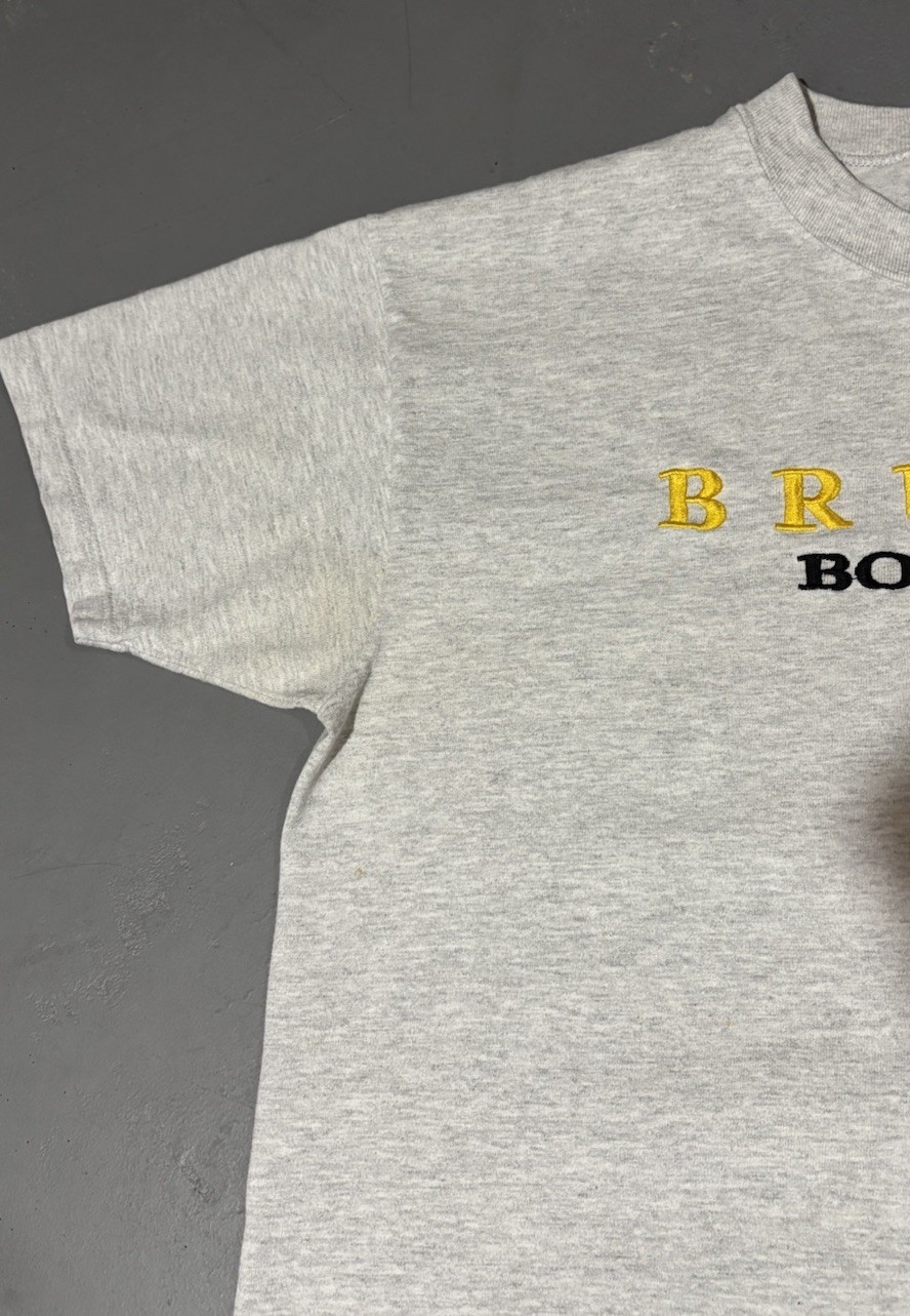 Vintage 90s Boston Bruins NHL Embroidered t Shirt Gray Size Large Hockey gallery