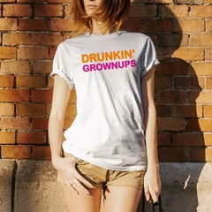 Drunkin Grownups – Funny Parody Donut Drinking Party T Shirt