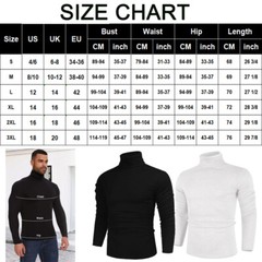 Mens High-Neck Mock Turtleneck Solid Undershirt Long Sleeve Pullover Basic Layer