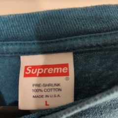 Supreme Independent Tee Slate Blue Size L FW17 100% Authentic SOLD OUT ITEM