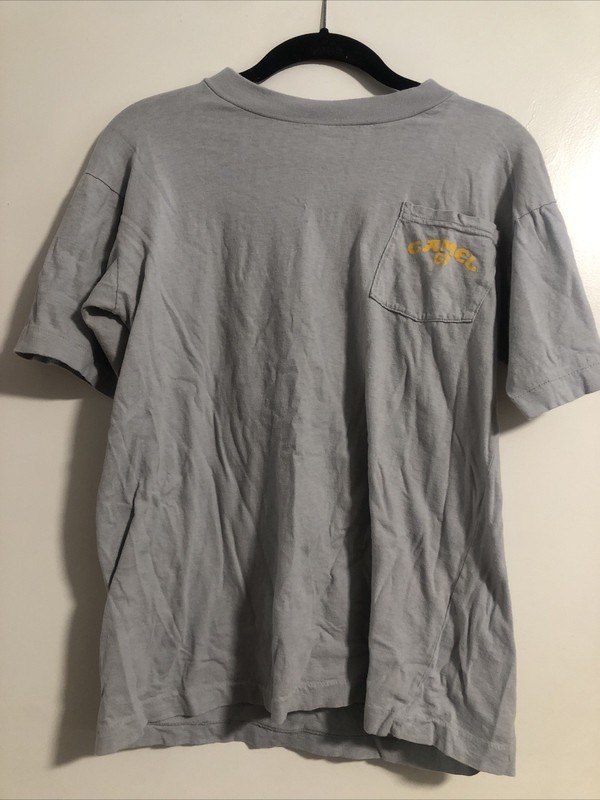 VINTAGE CAMEL CIGARETTE PRO GRAY 75TH BIRTHDAY T-SHIRT 1988 RARE DREW PEARSON gallery