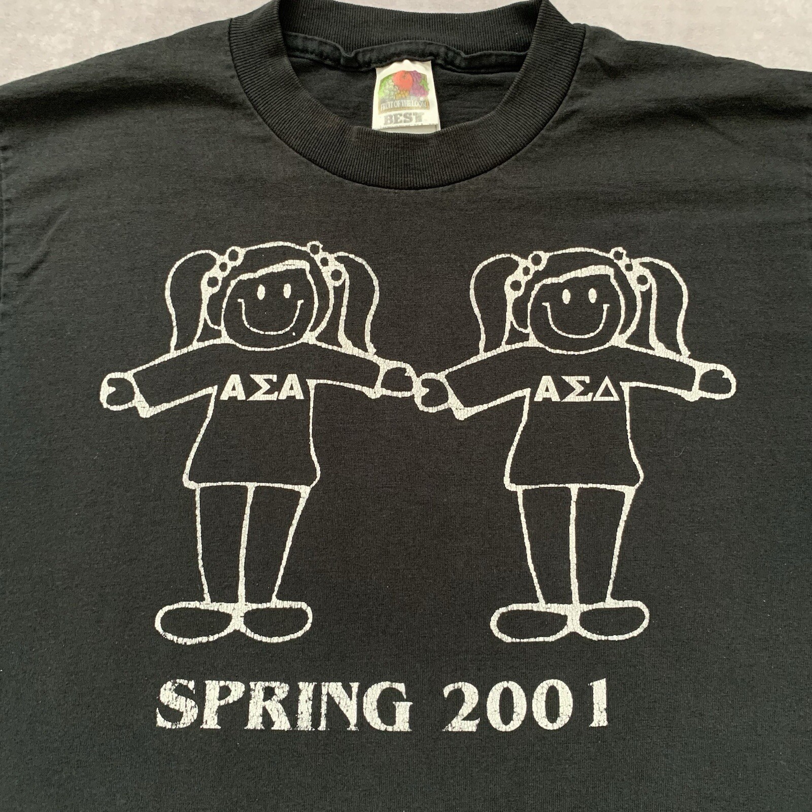 Vintage 90s Funny Sorority Shirt Size M Saying Quote Ironic Hell Heaven gallery