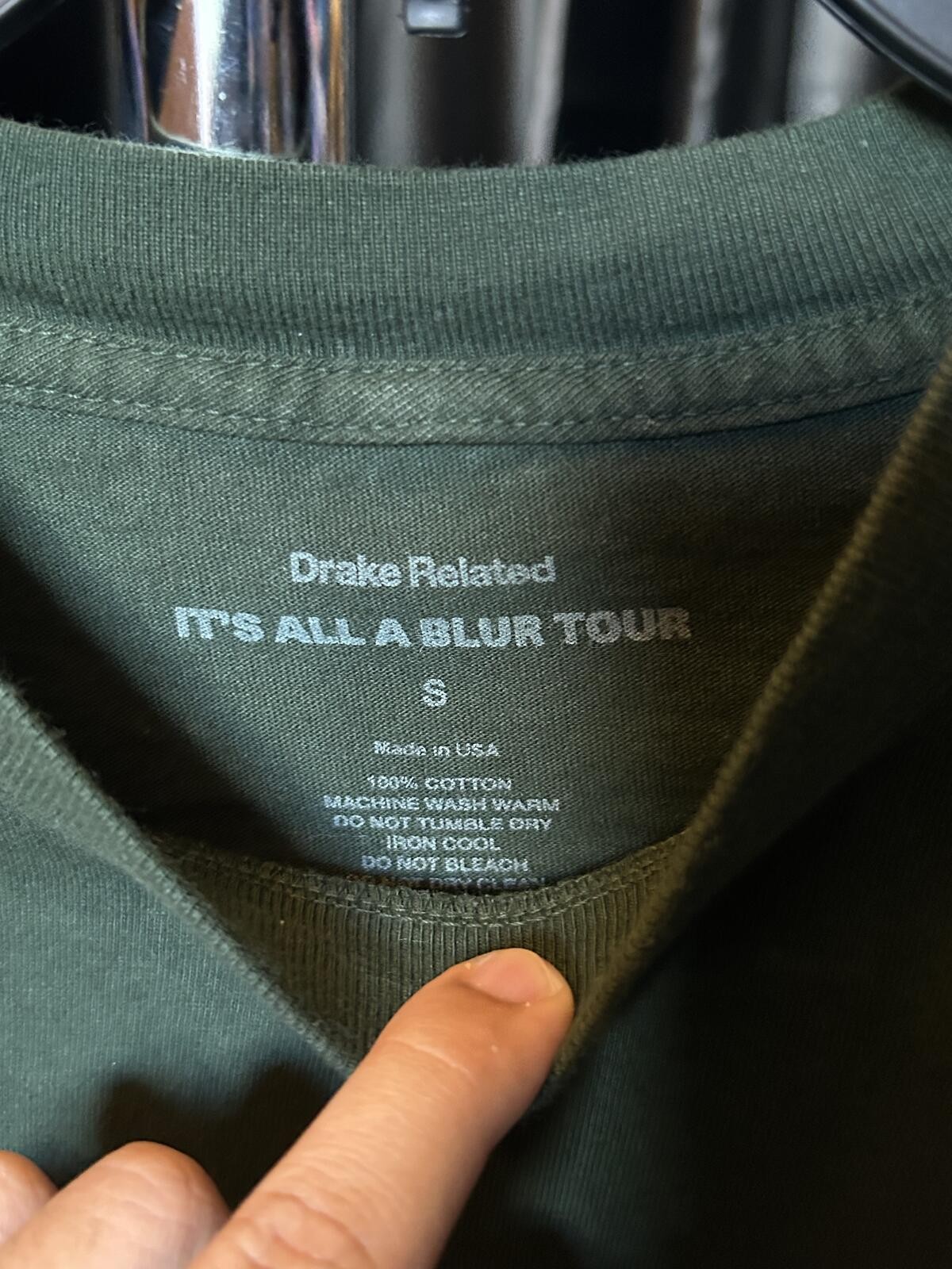 Drake Related It's All A Blur Tour Graphic Tee Green Size S gallery