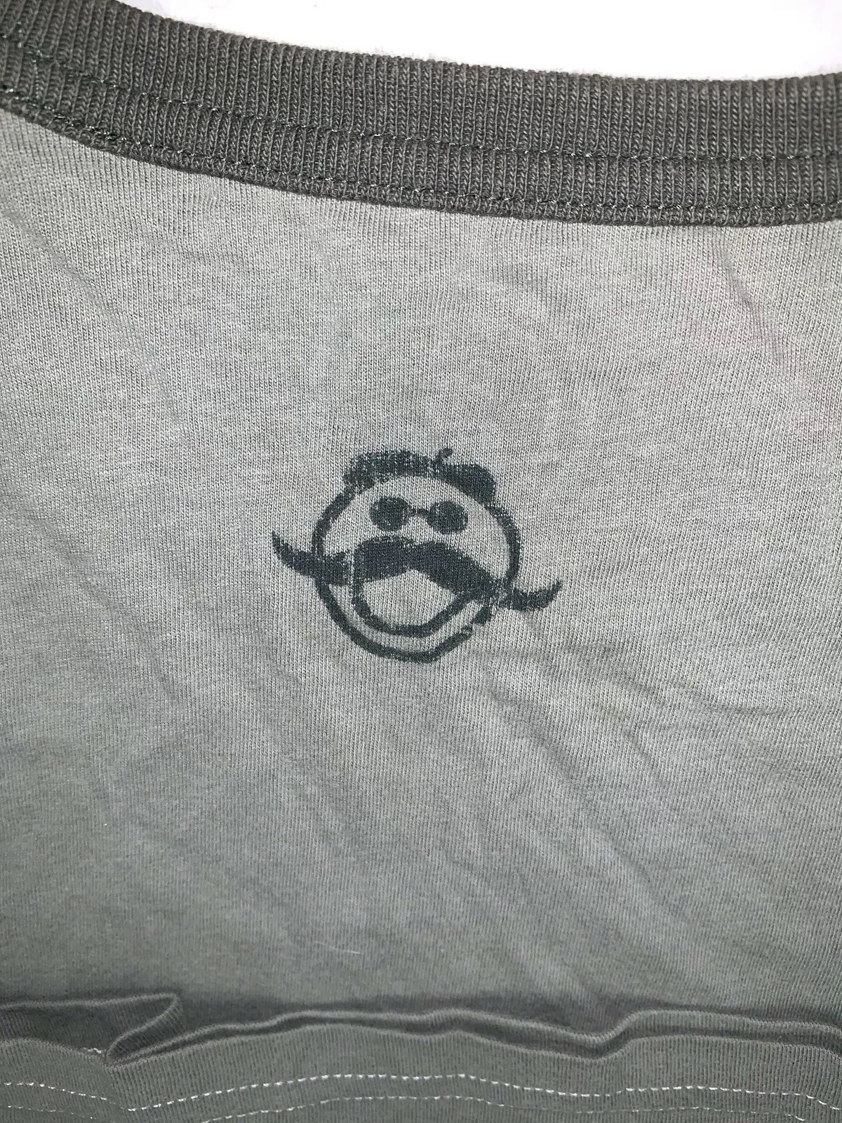 Life Is Good MENS LARGE TSHIRT Mustache Football Semi-fitted SS Ringer New gallery