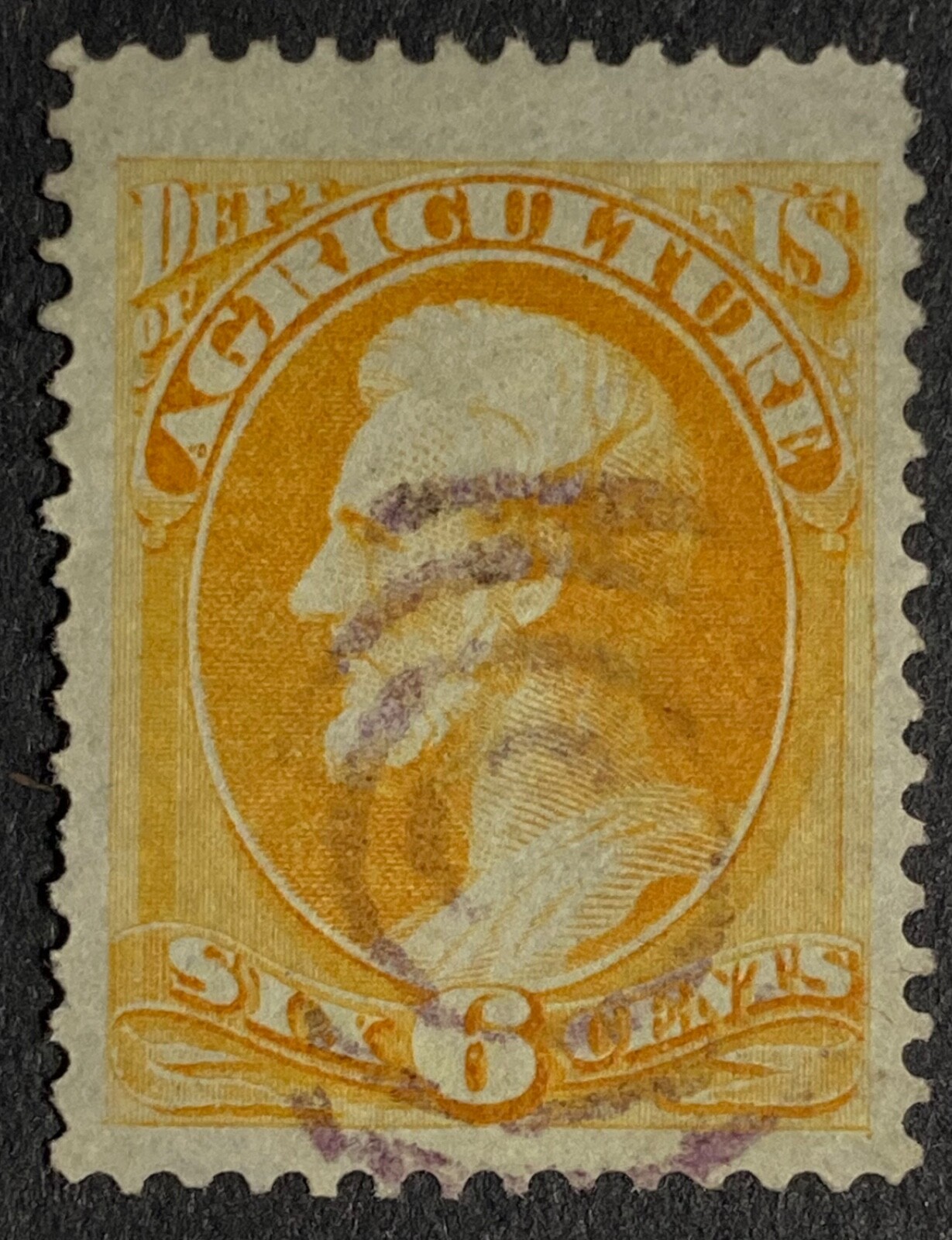 O-4 Agriculture Official Stamp Used with PF Certificate # 269247