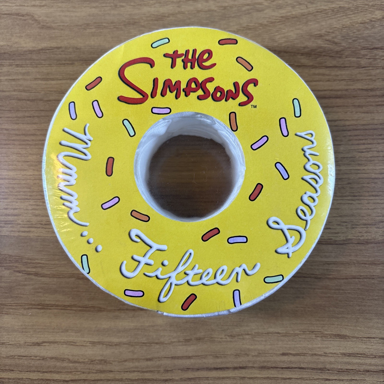 THE SIMPSONS T-Shirt DONUT SEASON 15 PROMO 2003 HOMER VTG RARE Yellow Wrapping gallery