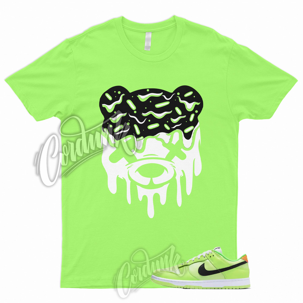 DRIPPY Shirt to Match Dunk Low Volt Glow In The Dark Total Orange Green Strike 1