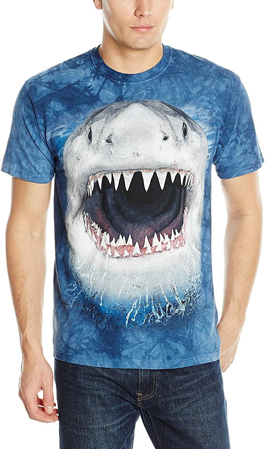 Wicked Nasty Shark Teeth Jaws Blue Aquatic Fish Tank The Mountain T-Shirt L-4X gallery