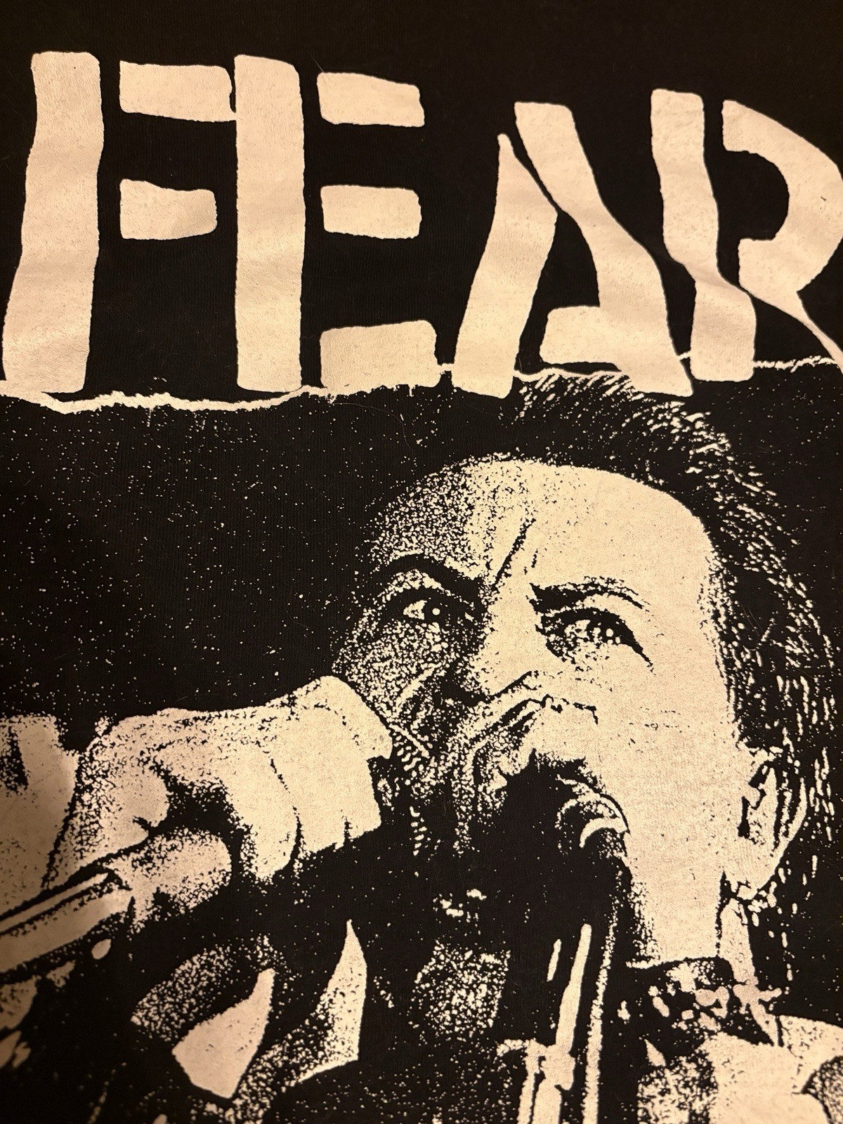 FEAR ‘There’s Too Many Of Us’ Size L Large Black Tee Shirt Los Angeles Punk Rock gallery