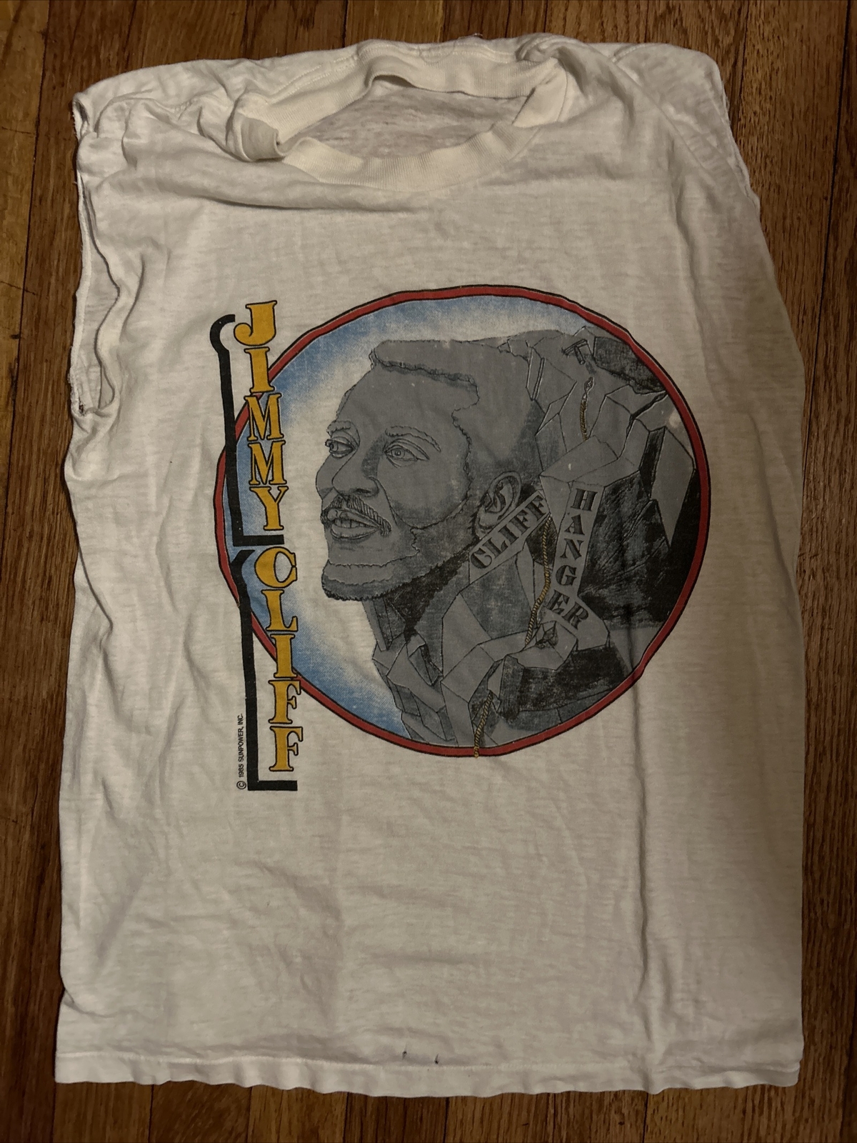 Jimmy Cliff Muscle Shirt Vintage S/M (no tag) superthin Cliff Hanger 1984 Reggae