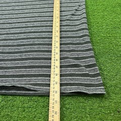 Vintage 80s Basic Edition Striped Shirt L 90s 100% Cotton Knit Tee Ribbed Collar