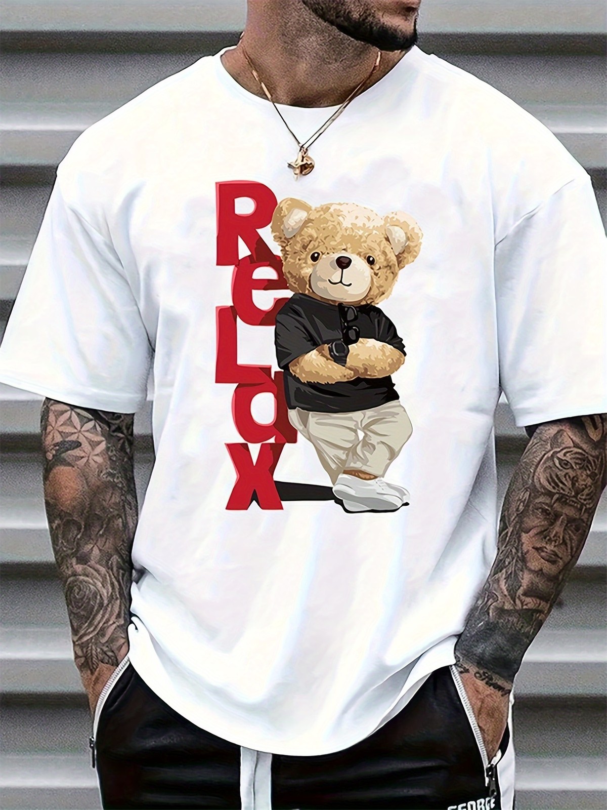 Funny Bear Graphic T-Shirt Cool Street Style Teddy Tee gallery