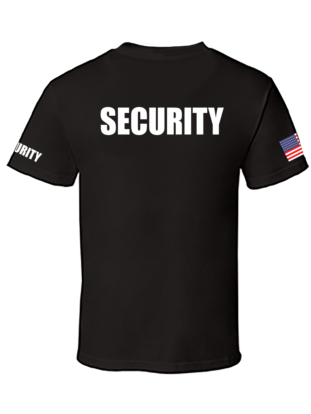 NW MEN'S PRINTED SECURITY STAFF USA FLAG POLICE FUNNY CUSTOM HALLOWEEN T-SHIRT gallery