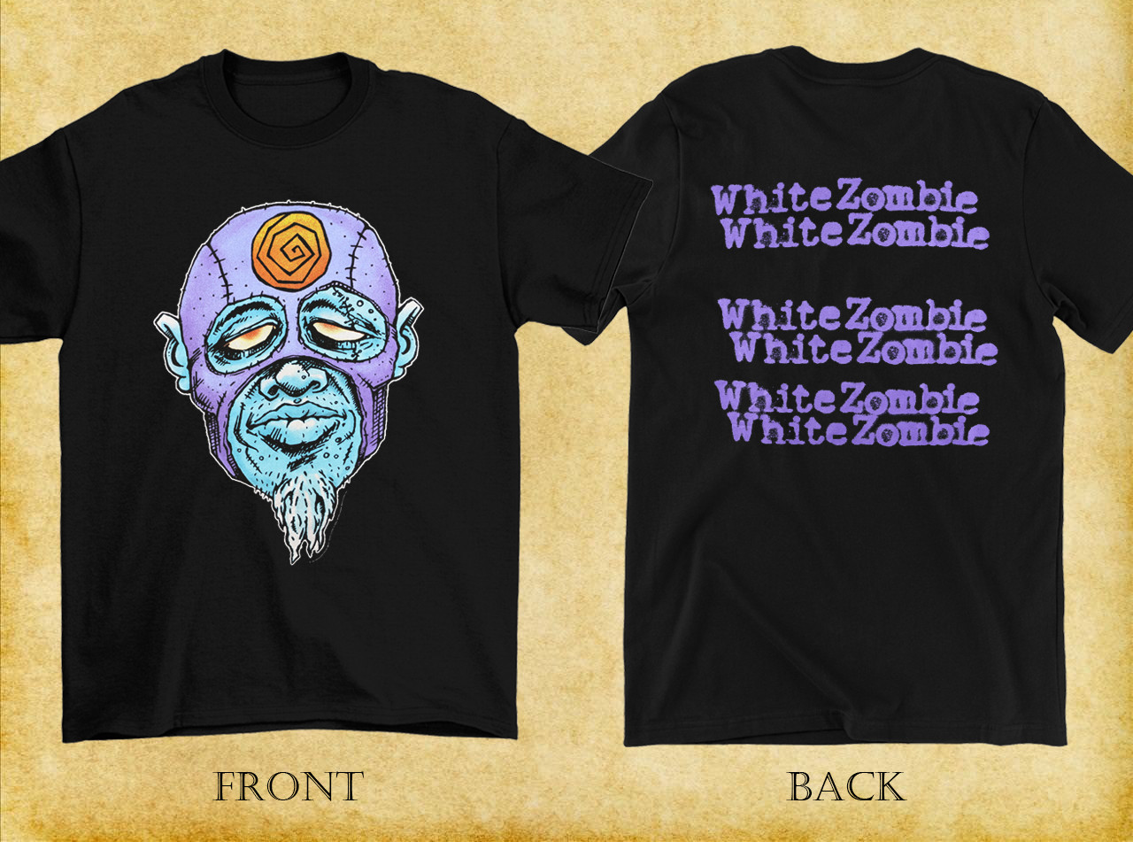 Rare White Zombie Astro Creep 2 Sides Black Unisex S to 5XLT-Shirt BA551 gallery