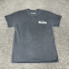 Modello Shirt Mens Medium Gray Blue Cerveza Beer Short Sleeve Ripple Junction