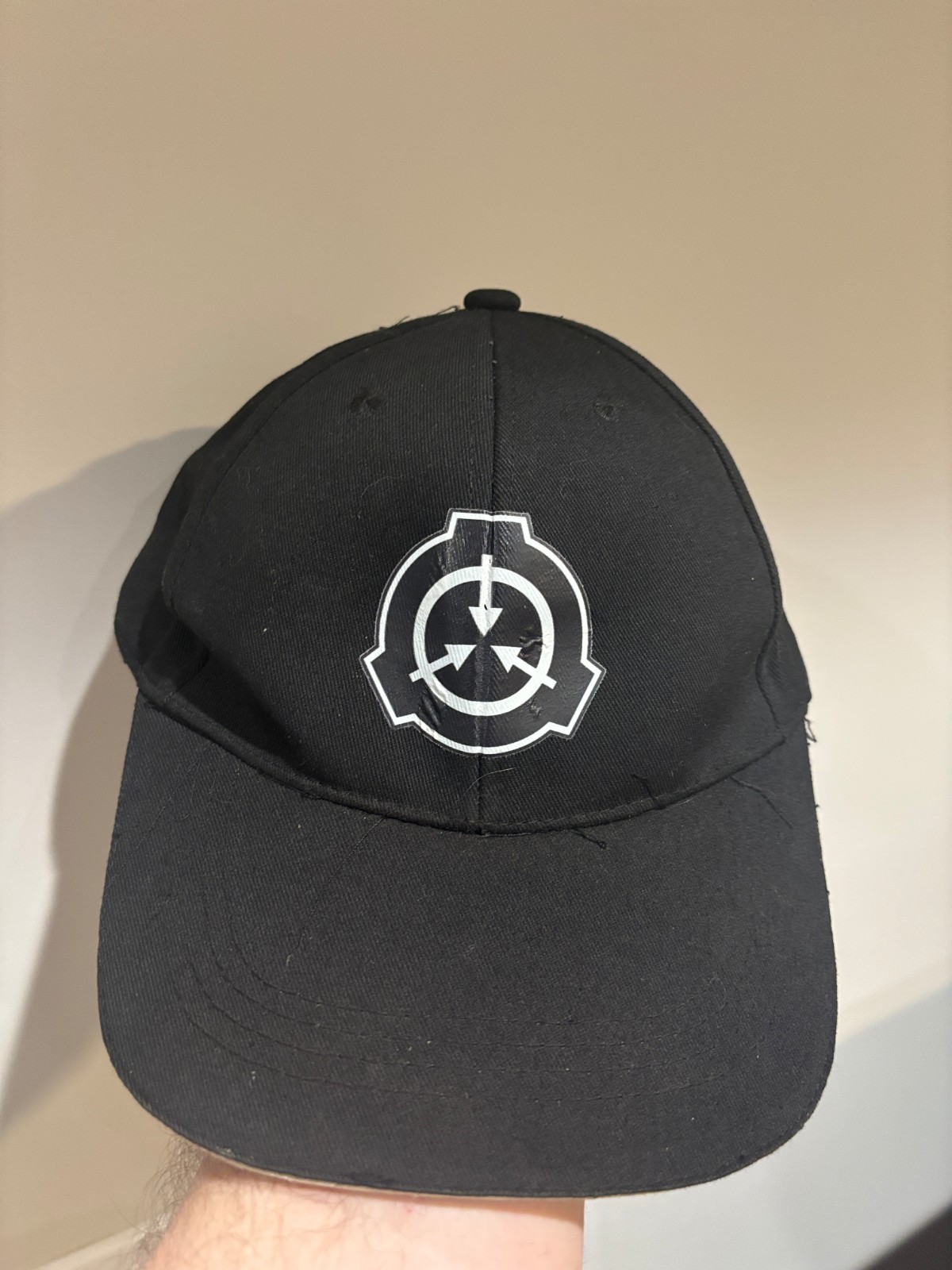 SCP Containment Hat Black Adjustable Cloth Strap Baseball Cap Gamer Cosplay Game gallery