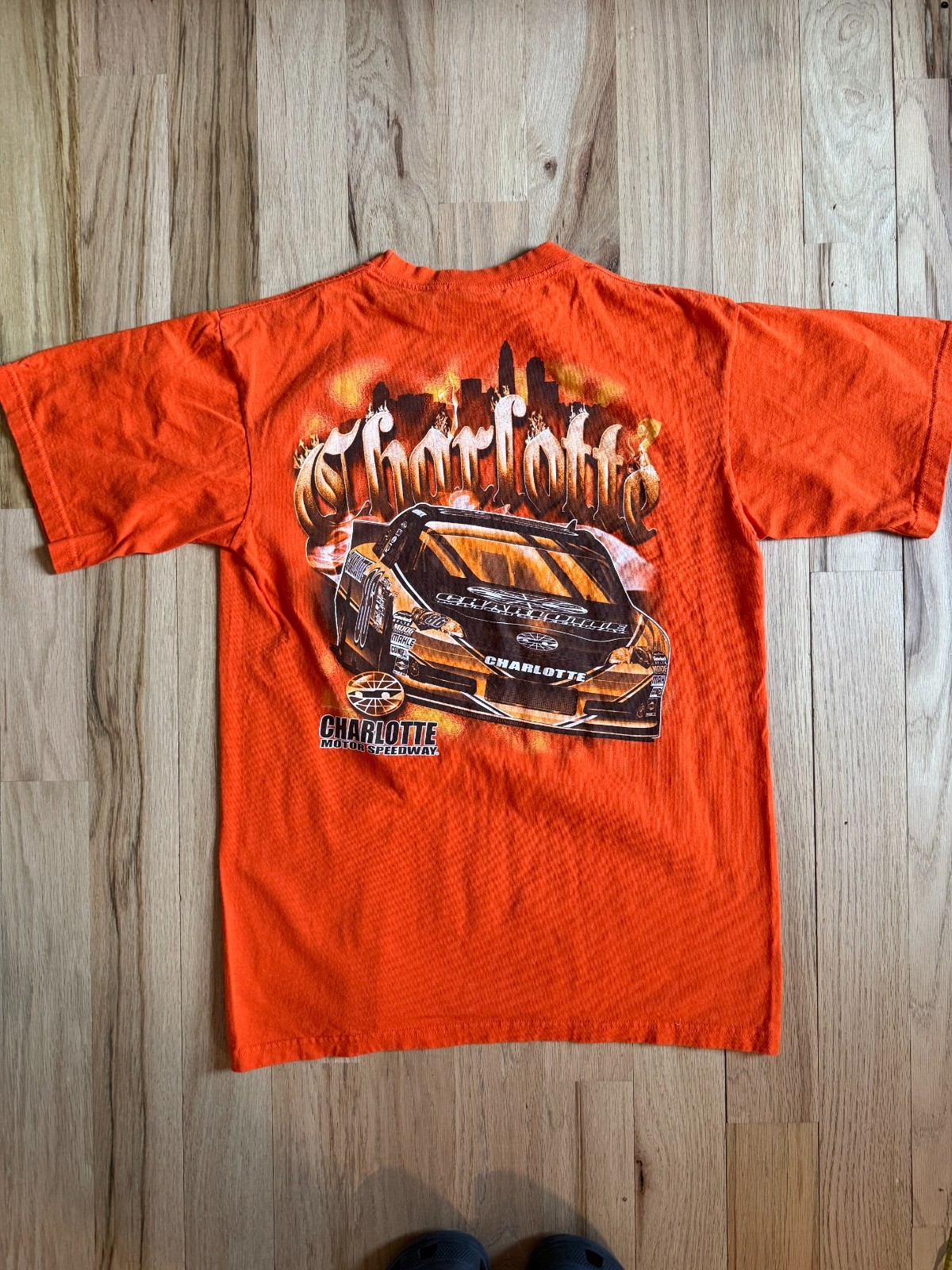 Charlotte Motor Speedway Graphic T-Shirt Size M Made in USA Cars Racing Y2K gallery