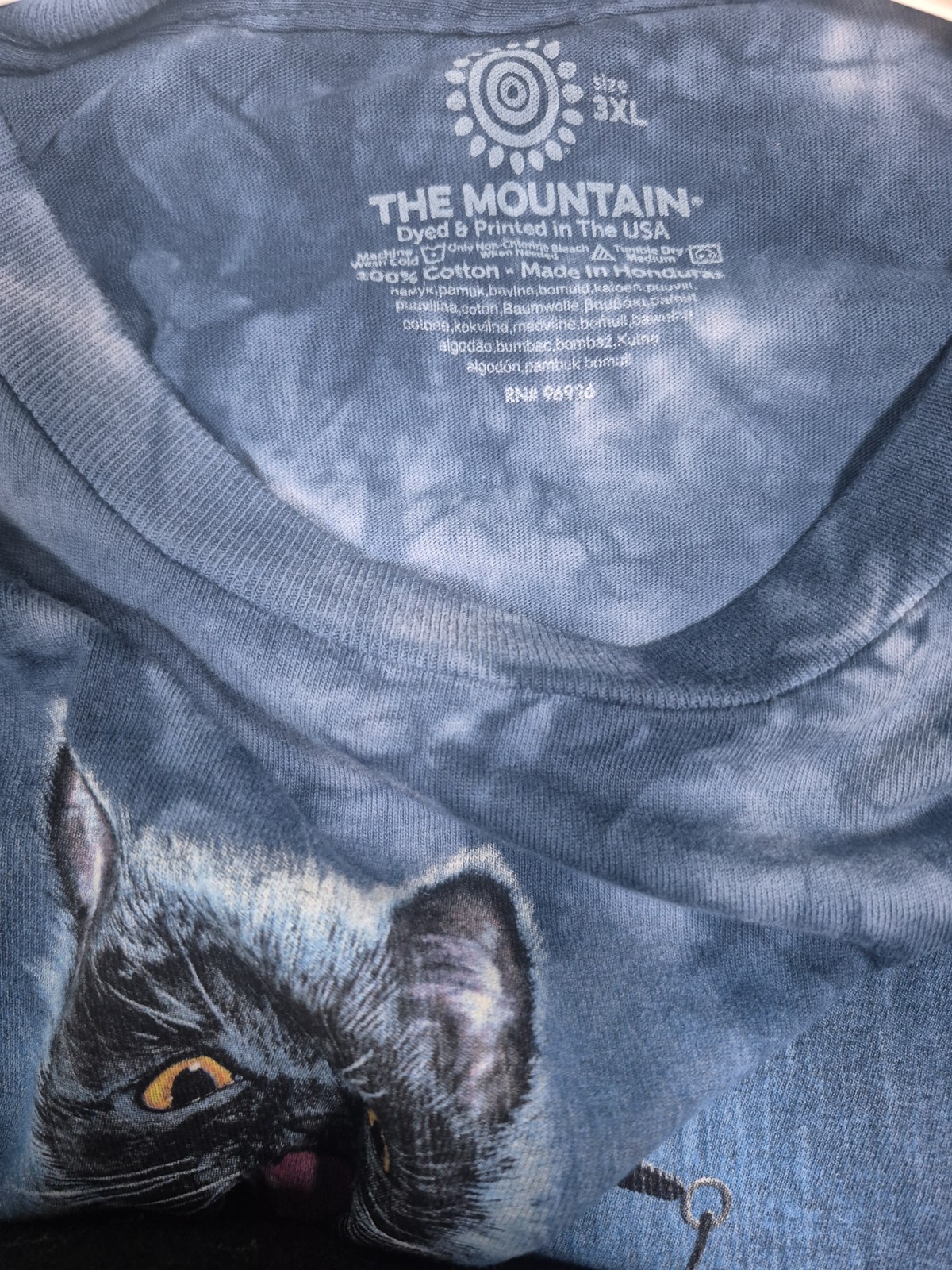 New The Mountain Dead Stock Blue Tye Dye Cat Jurassic Park Trex T-shirt 3XL gallery