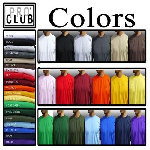 Pro Club Men's Heavyweight Short Sleeve Crew Neck T-Shirt-Sizes (M-2XL) gallery