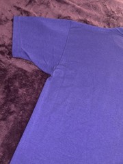 Vintage 90s Jerzees Single Stitch Purple 50/50 Blank Pocket T-Shirt-L-Excellent
