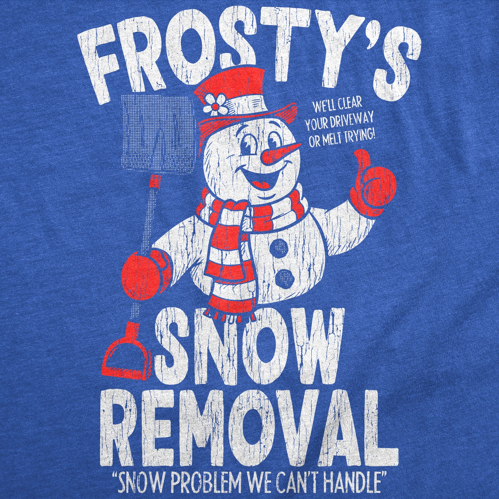Mens Funny T Shirts Frostys Snow Removal Sarcastic Winter Graphic Novelty Tee gallery