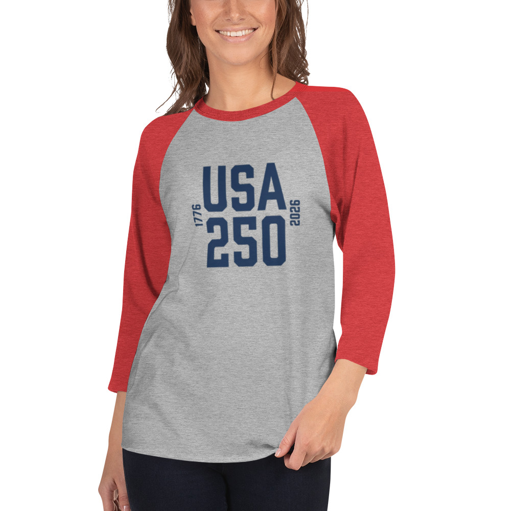 USA 250 Navy 3/4 sleeve raglan shirt gallery