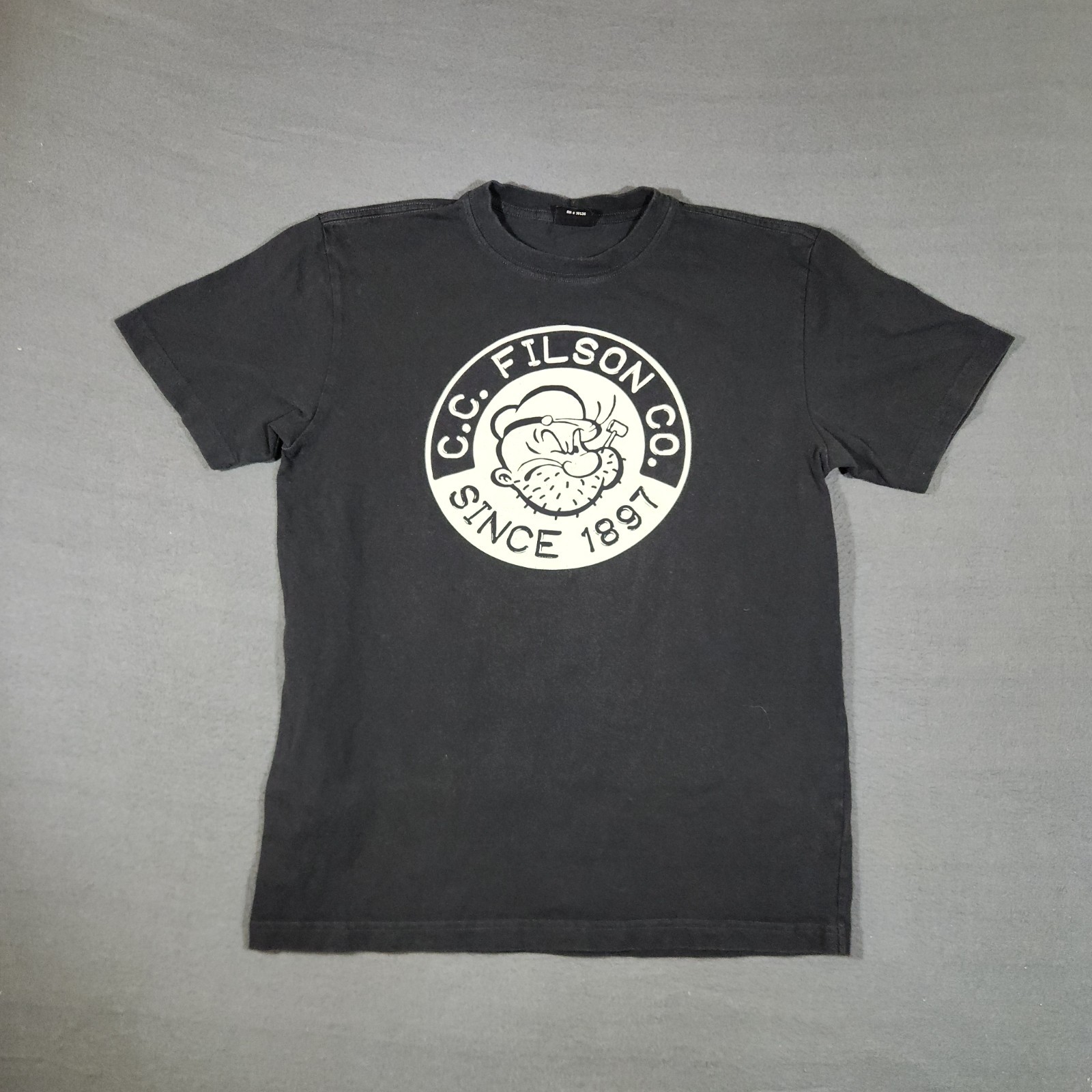 Mens Filson Popeye Graphic Shirt Size Medium Black Short-Sleeve gallery