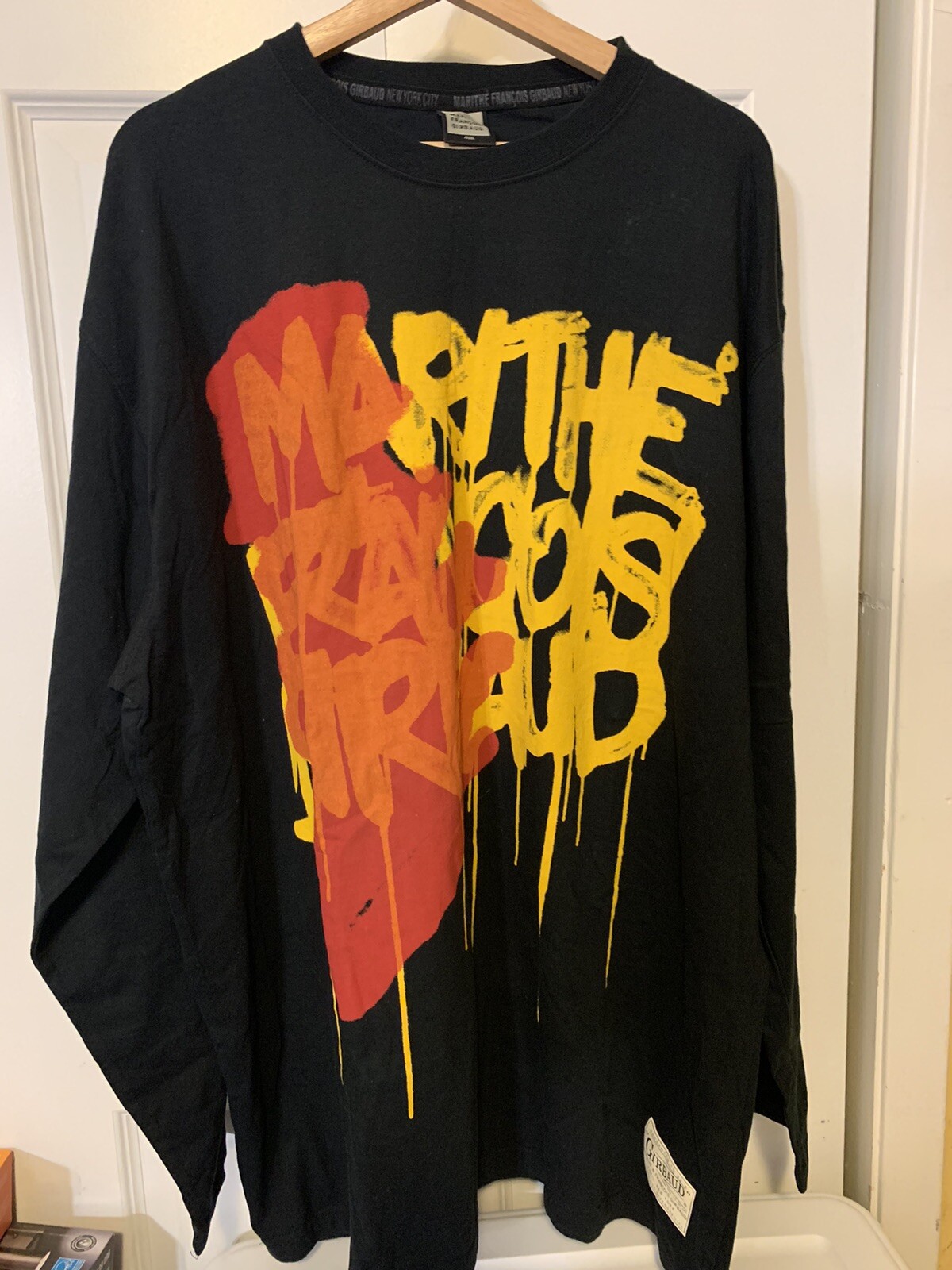 VTG Marithe Francois Girbaud Mens Sz 4XL Long Sleeve T Shirt Black