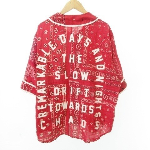 READYMADE Bandana Baseball Shirt Men Red Cotton M 0 21AW Short Sleeve Excellent gallery