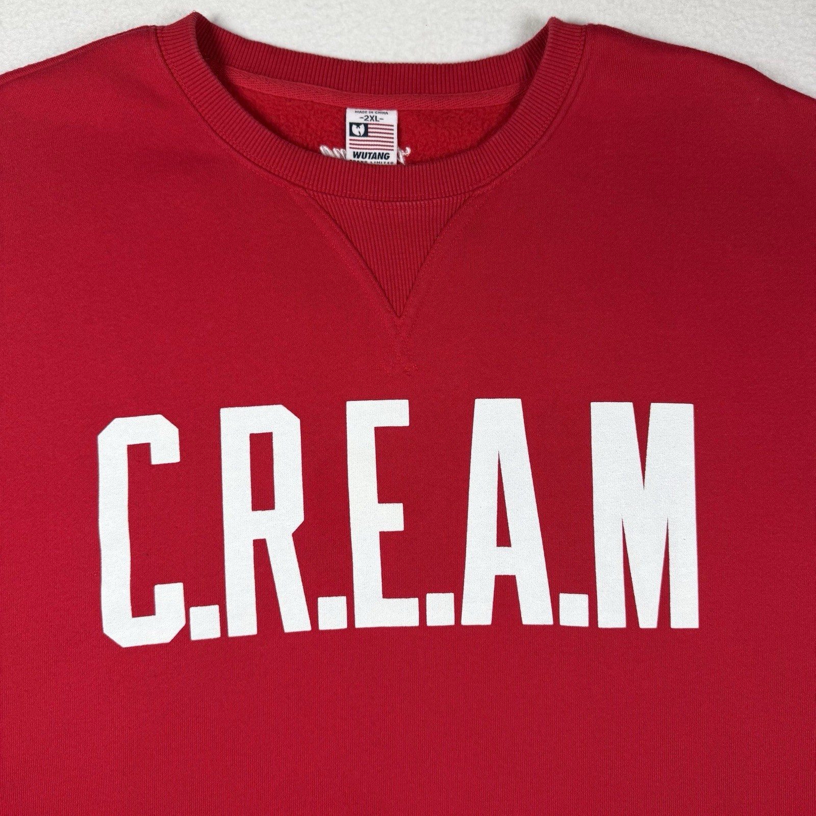 RARE Wu-Tang CREAM Sweatshirt Red Camo Size 2XL Crewneck Wu-Tang Brand Limited gallery