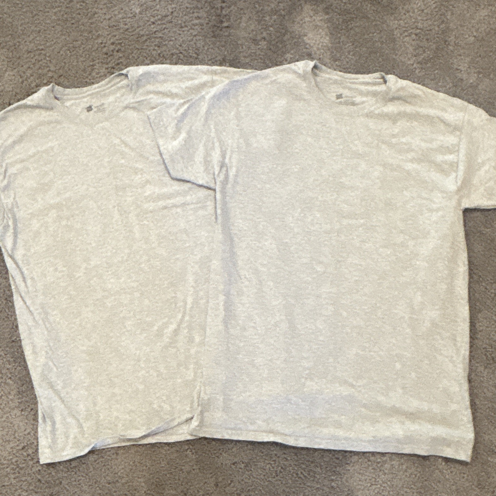 Hanes ComfortSoft Men's Lot of 2 Gray Cotton Crew Neck Tagless T-Shirt XL gallery