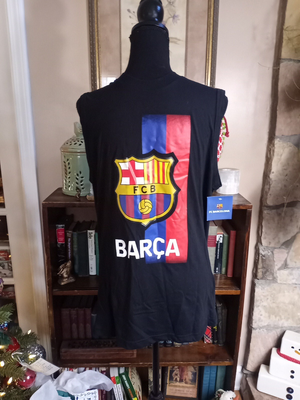 FC Barcelona Soccer Fifa Cup Jersey Tank Top, Men's Medium Black New With Tags gallery