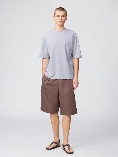 [2PCS SAME COLOR] UNIQLO U AIRism Cotton Oversized T-Shirt Half-Sleeve Japan NWT gallery
