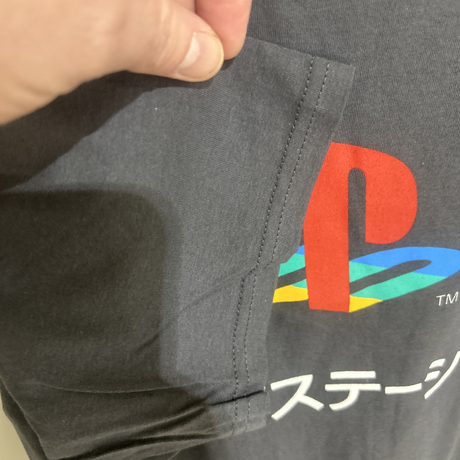 NWOT Official PLAYSTATION 100% Cotton TEE / T-Shirt Size LARGE Dark Gray gallery