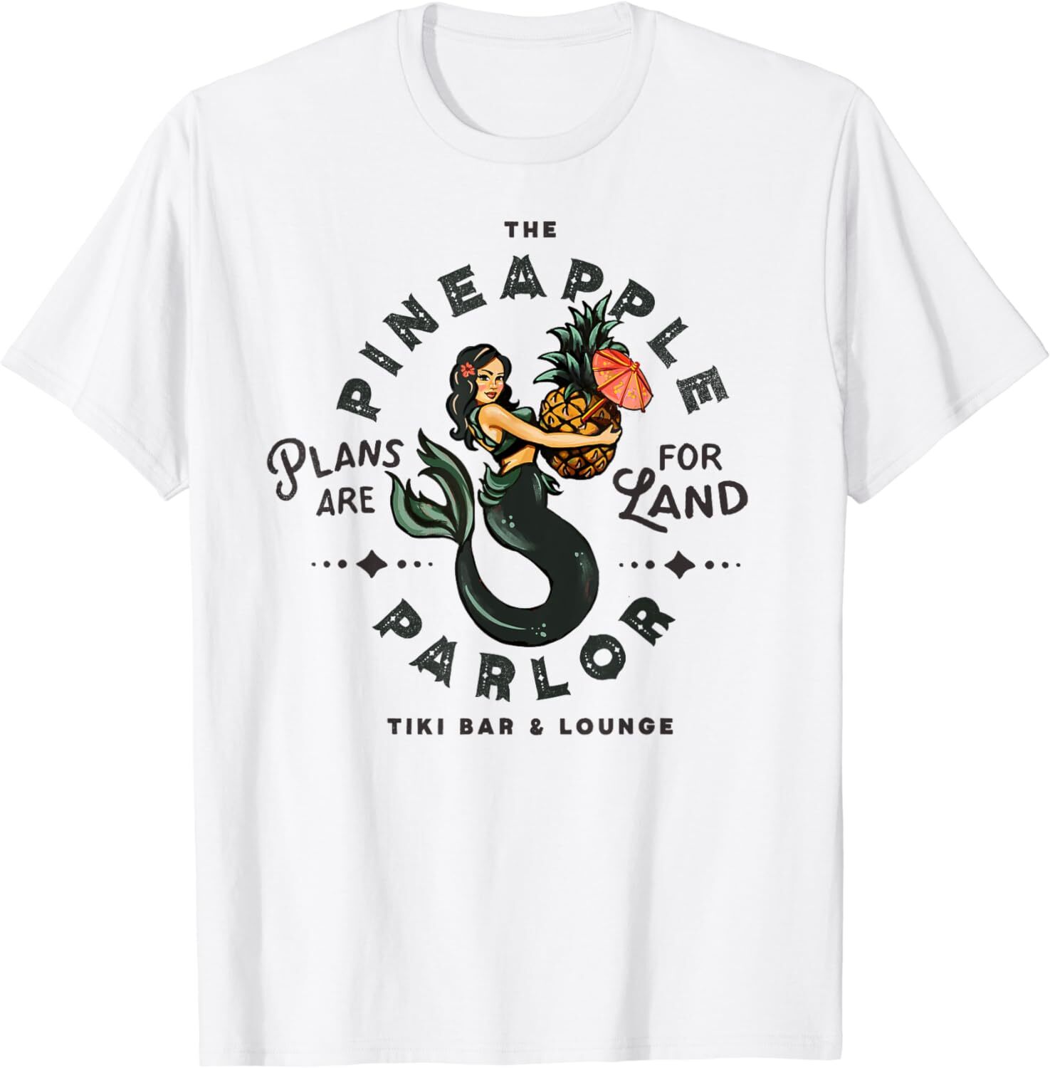 Tropical Hawaii Travel Tiki Dive Bar Vintage Tattoo Mermaid T-Shirt, Unisex Tee gallery