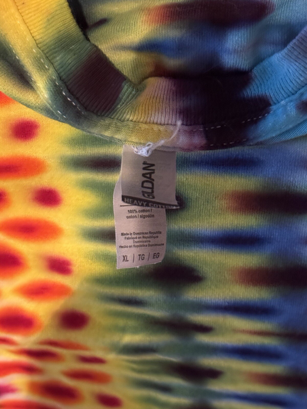 Liquid Blue Shirt Mens XL Gorgeous Rainbow Color Stripe Tie Dye New From Sphere gallery