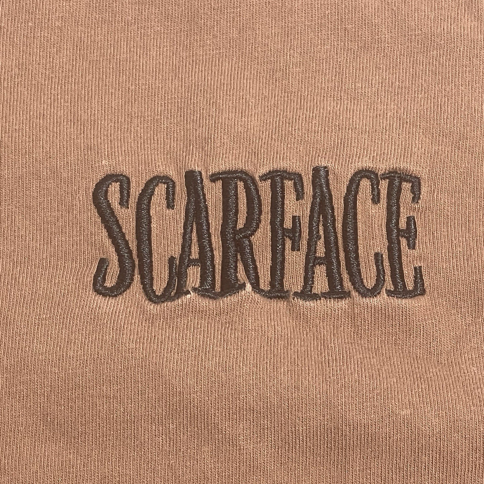 Scarface Shoe Palace Large T-Shirt Tee Brown Embroidered Pacino Montana Movie gallery