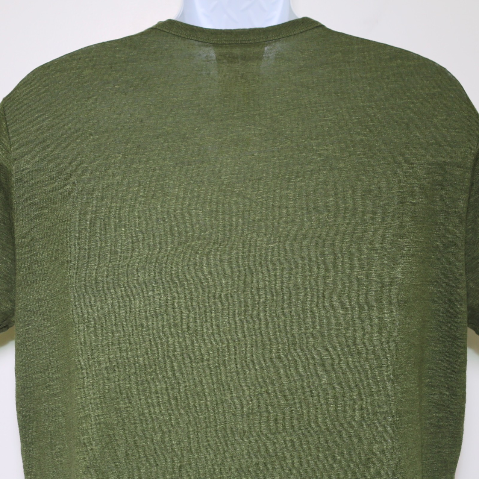 MC2 SAINT BARTH - Green 100% Linen Short Sleeve Crewneck T-Shirt - Men's Medium gallery
