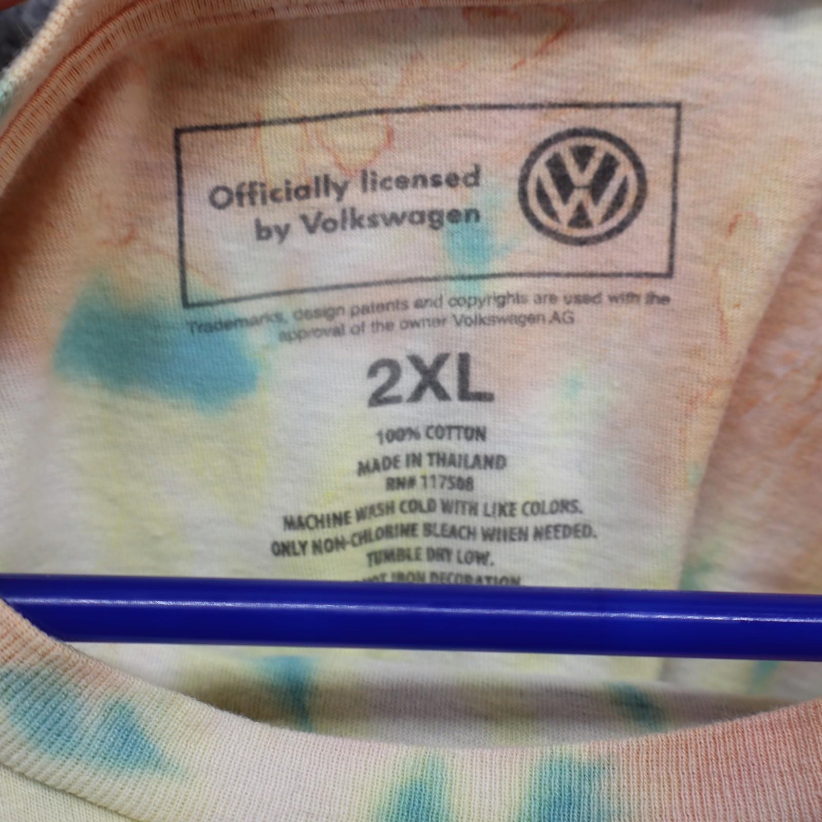 Volkswagen T-shirt Mens 2XL Tie Dye Official VW Bus Rare gallery