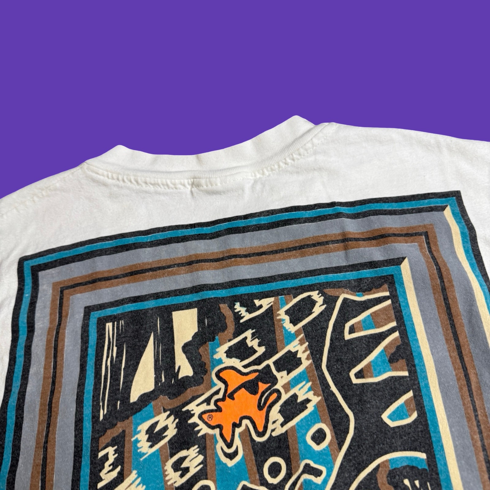 Bob The Fish T Shirt XL White Cotton Fish Portrait Graphic Novelty Vintage Y2K gallery