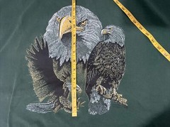Bald Eagle Shirt Mens 3X Single Stitch Green Distressed Graphic Cal Cru Vintage