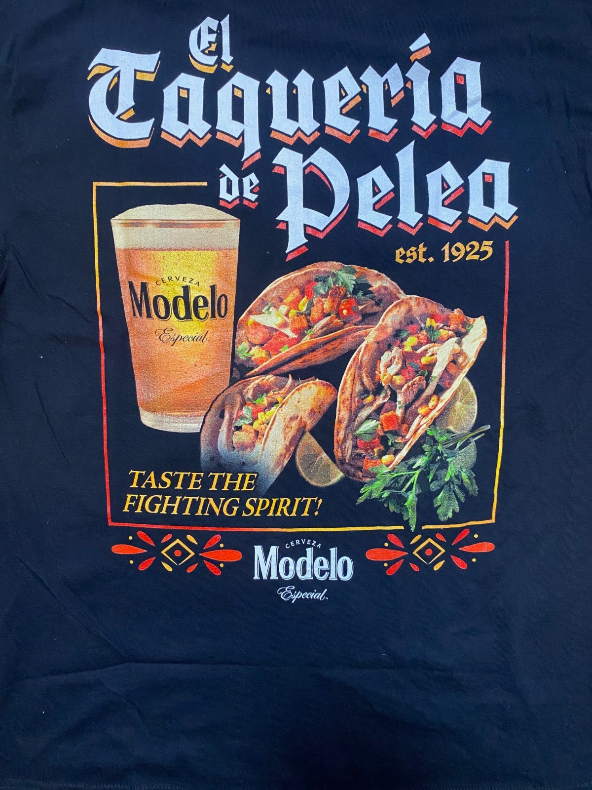 MODELO Beer "El Taqueria De Pelea" Ripple Junction Double Sided Tee SZ L-NWOT gallery