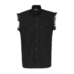 BUTTON-DOWN SLEEVELESS DENIM SHIRTS FOR MEN – 100% COTTON