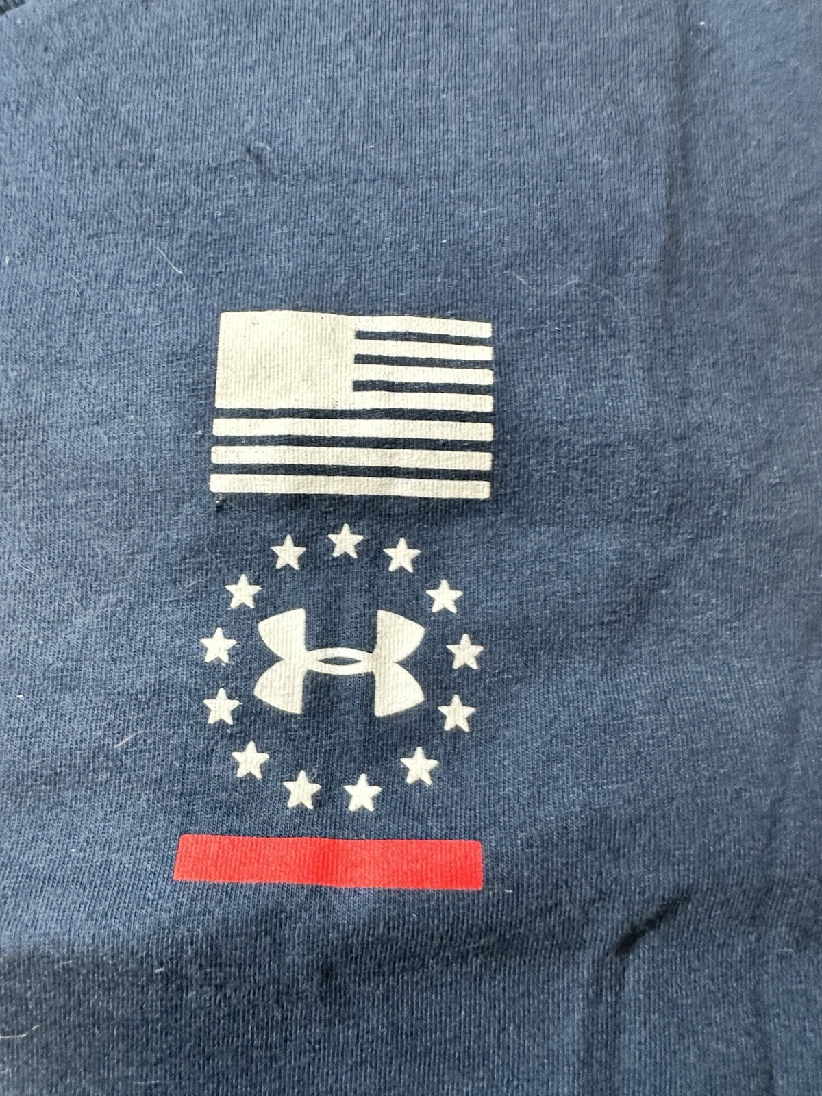 Under Armour Shirt Adult XXLarge Blue USA Land of the Free Home of the Brave Tee gallery