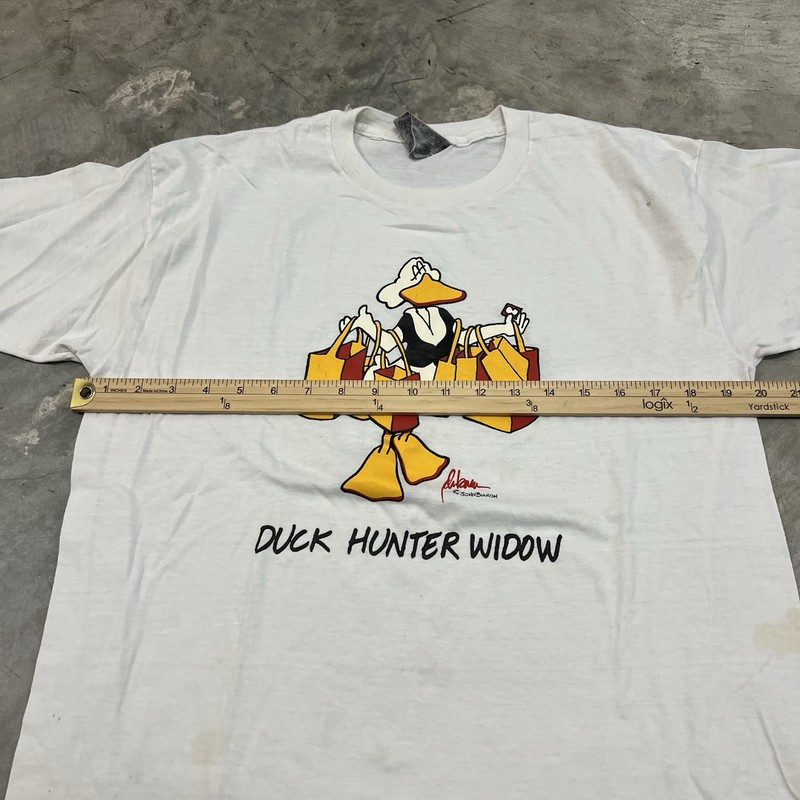 Vintage 80s Duck Hunter Widow Hunting Shirt Medium 20x26 USA gallery