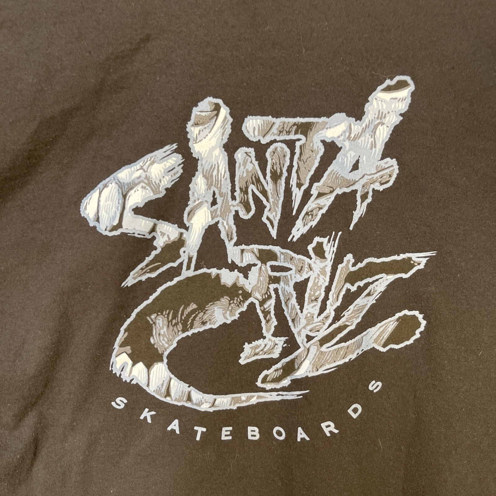 Santa Cruz Skateboards T Shirt Mens XL Black Roaring Skull Thorny Skate Graphic gallery